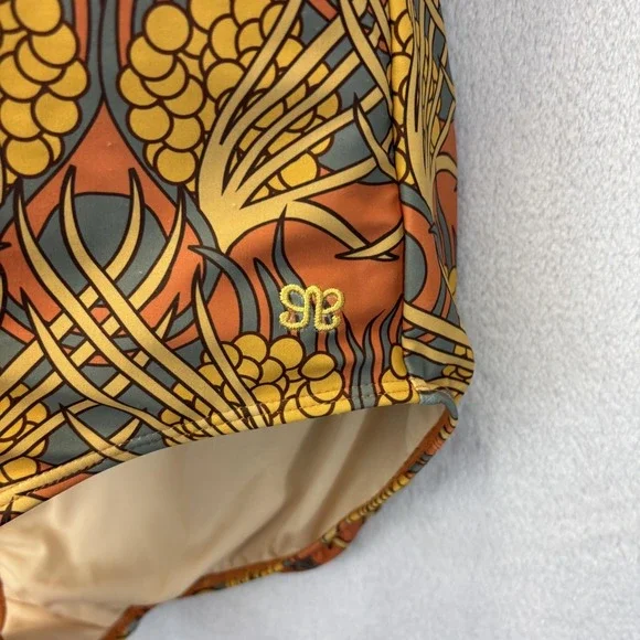 Albion One Piece Swimsuit Womens Medium Brown Orange Floral Tropical Wirefree - Picture 11 of 15